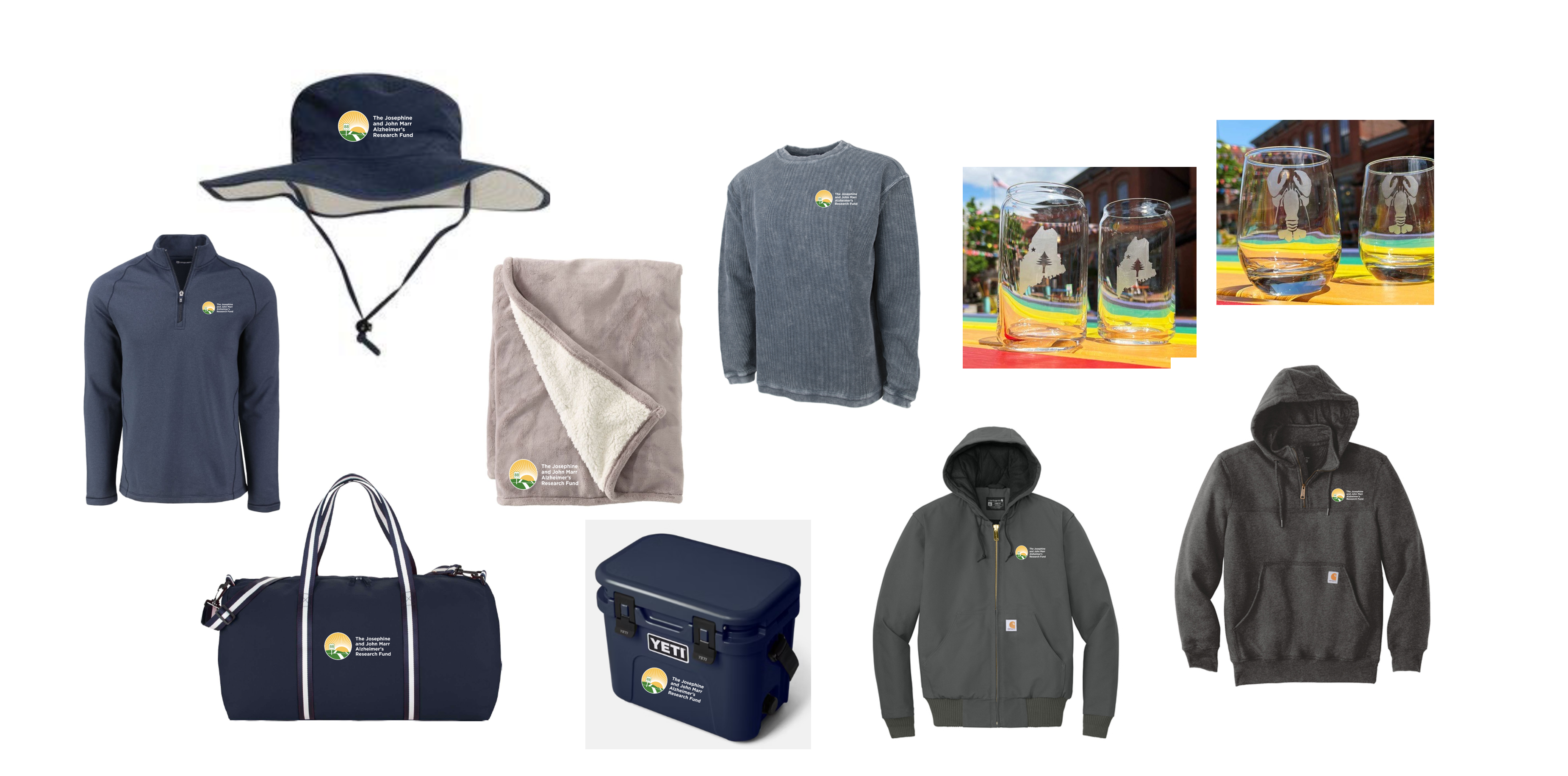 Fundraising prizes collage